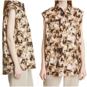 {Samsoe Samsoe} Tea Shirt Top Sleeveless Button-Down, Size XXS, NWT